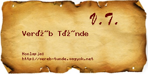 Veréb Tünde névjegykártya